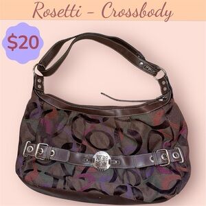 Rosetti Brown and Purple Crossbody Bag